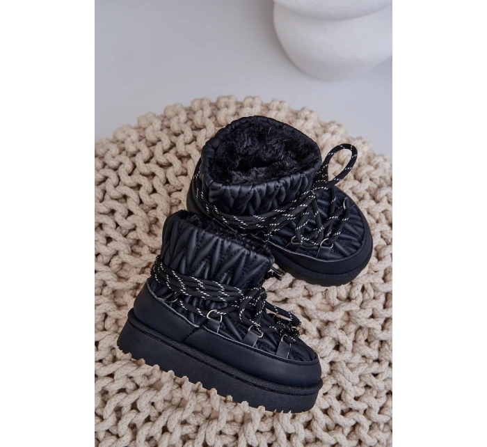 Dětské Zimní Boty S Kožíškem Černé model 21680341 - Boto