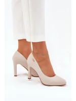 Dámské lodičky na podpatku světle béžové Sergio Leone Campbell Dámské lodičky na podpatku světle béžové Sergio Leone Campbell