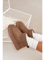 Dámské Sněhule Na Platformě Zateplené Kožíškem Khaki Vesirae Dámské Sněhule Na Platformě Zateplené Kožíškem Khaki Vesirae