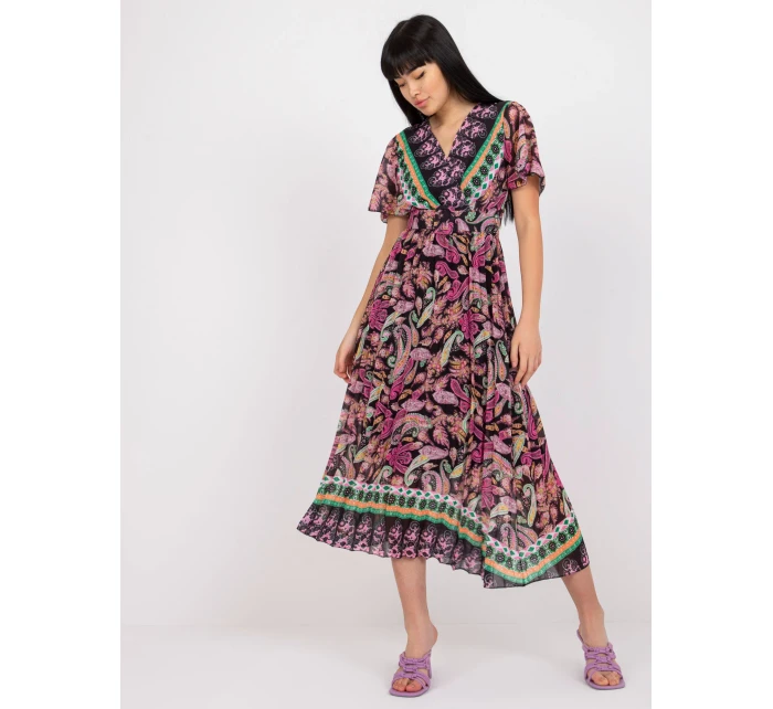 Šaty DHJ SK 11331 3.61 černá a růžová