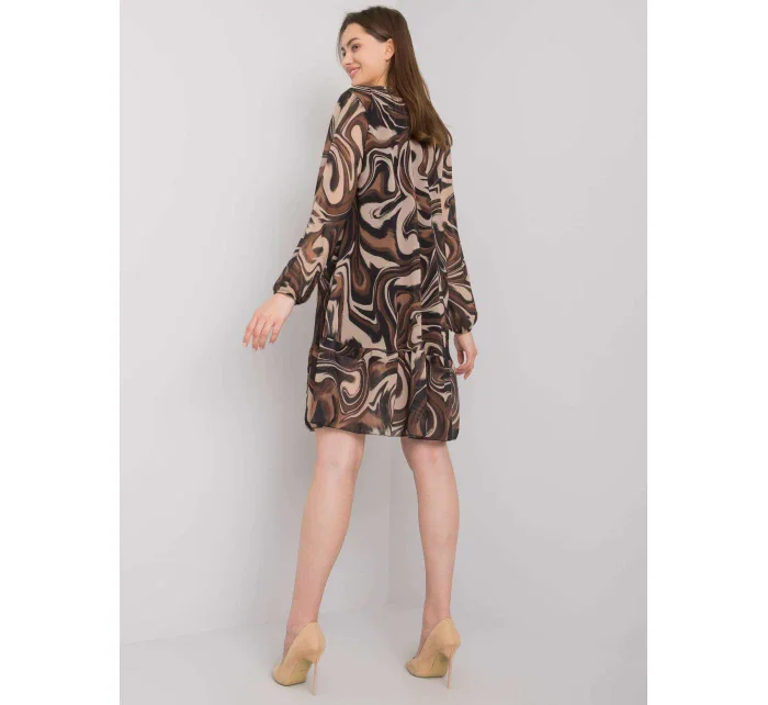 Šaty DHJ SK 3897.54P černá a béžová Šaty DHJ SK 3897.54P černá a béžová