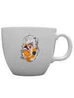 Personalizovaný MEGA XXL keramický hrnek 1000 ml s květinovým orámováním