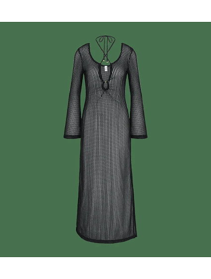 Beach MyWear model 22049438 Long Dress LSL BLACK BLACK - Triumph Beach MyWear model 22049438 Long Dress LSL BLACK BLACK - Triumph