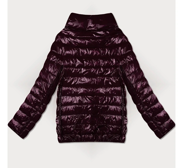 Lehce zateplená oboustranná bunda do boků Goodlookin tmavě fialová (P21-7213/7212-295)