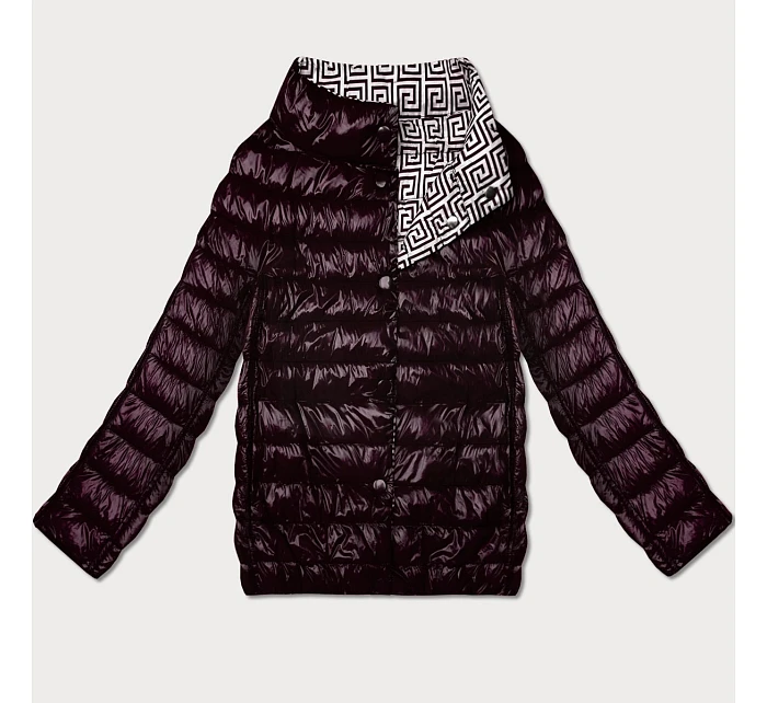 Lekko ocieplana dwustronna kurtka do bioder Goodlookin ciemny fiolet (P21-7213/7212-295)