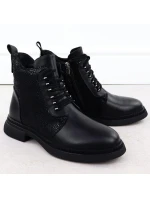 Dámské zateplené kožené boty model 21905677 - S.Barski Dámské zateplené kožené boty model 21905677 - S.Barski