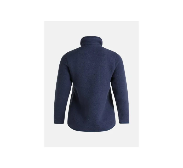 Mikina Peak Performance W Fleece Snap T Neck modrá