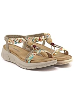 Dámské sandály na podpatku béžové Artiker 58C0001