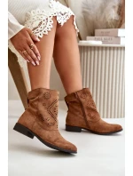 Dámské Nízké Botky S Na Zip Hnědé model 21668070 - Boto