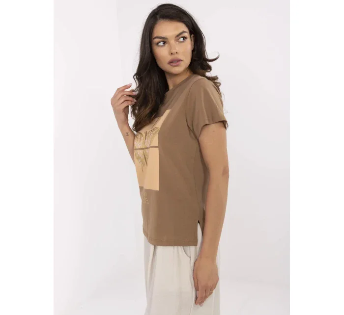 T shirt CLM TS model 21116882 jasny brązowy - FPrice