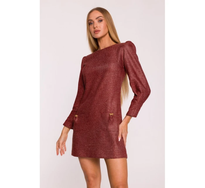 mini šaty bordó model 21295888 - Moe