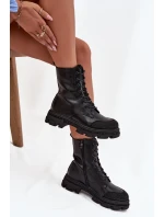 Dámské workery s ozdobou S.Barski – černé Dámské workery s ozdobou S.Barski – černé