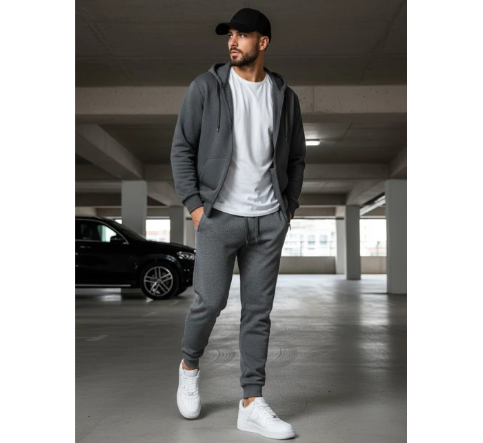 Pánské antracitové tepláky model 21962353 - Dstreet Pánské antracitové tepláky model 21962353 - Dstreet