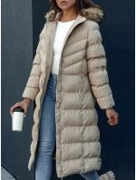 Dámský zimní kabát LUXWARM béžový FashionStreet TY4376
