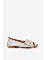 Kožené Elegantní Baletky S   Zlatý model 21692931 - Zazoo