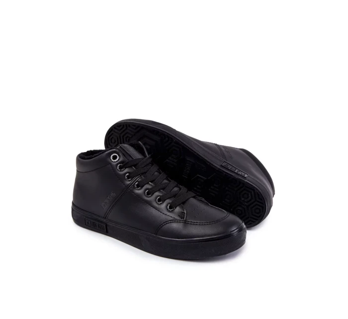 Pánské klasické kožené tenisky Big Star KK174348 Černé