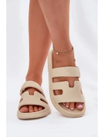 Dámské pěnové pantofle – béžové