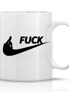 FUCK - klasický bílý keramický hrníček 300 ml