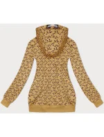 Žlutá sportovní mikina s kapucí a se vzorem model 19690674 - 6&8 Fashion