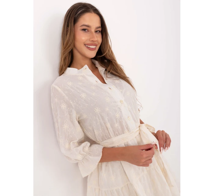 Sukienka LK SK model 21217569 jasny beżowy - FPrice Sukienka LK SK model 21217569 jasny beżowy - FPrice