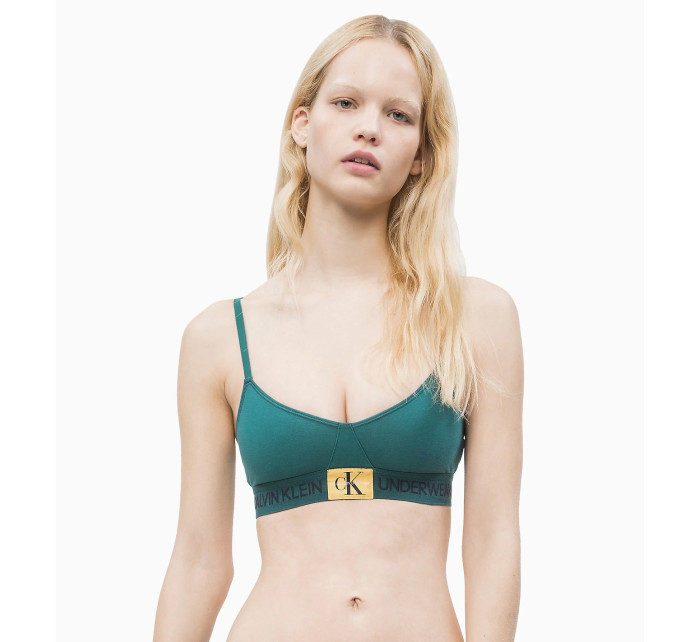 Podprsenka bez kostice QF4919E-ZAY zelená - Calvin Klein