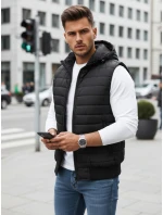 Pánská černá vesta FashionStreet TX4235 Pánská černá vesta FashionStreet TX4235