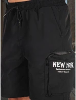 Pánské látkové bojové šortky černé model 21988609 - Dstreet