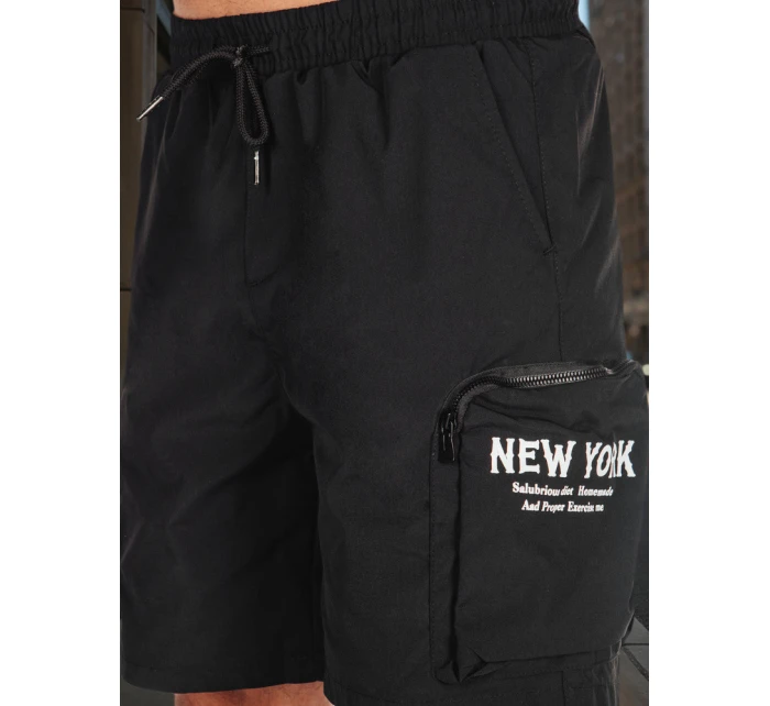 Pánské látkové bojové šortky černé model 21988609 - Dstreet