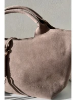 Taška z eko semiše Taupe Ivonira