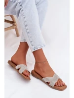 Dámské ploché stříbrné s kamínky model 21997971 - Boto Dámské ploché stříbrné s kamínky model 21997971 - Boto