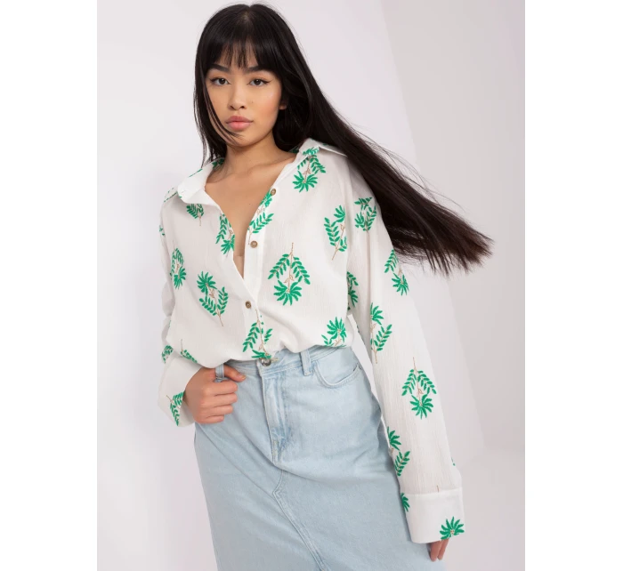 Košile LK KS 509349.04 bílá zelená