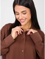 Košile LK KS 510197.12P hnědá