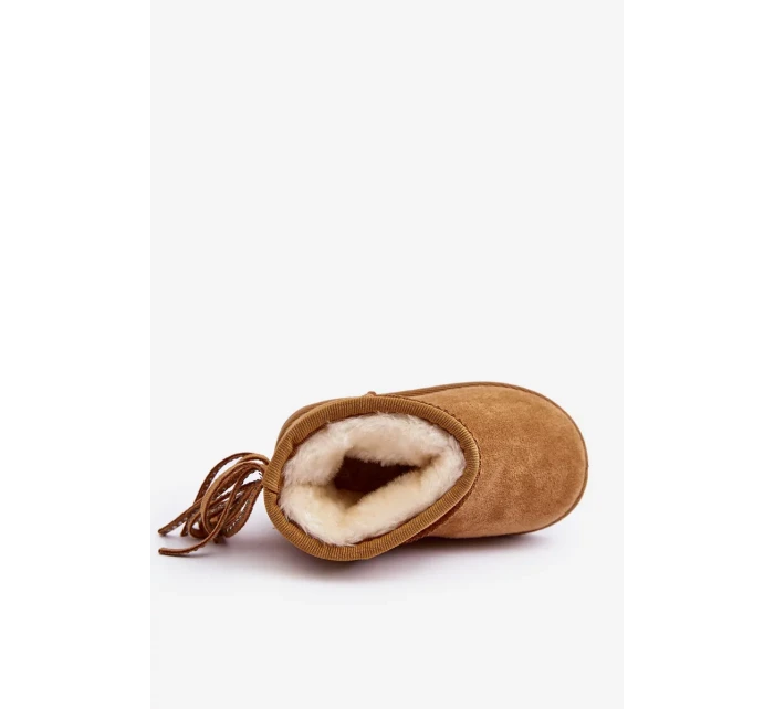 Dětské zateplené sněhule s třásněmi Camel Mikyla