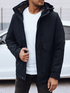 Pánská zimní bunda s kapucí tmavě modrá FashionStreet TX4907