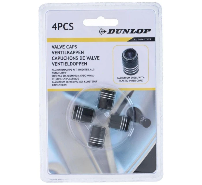 HLINÍKOVÉ ČEPIČKY VENTILŮ DUNLOP 4KS