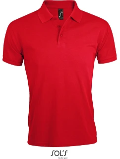 SOL'S Prime Men Pánské piqué polo z těžké bavlny 25.0571 red