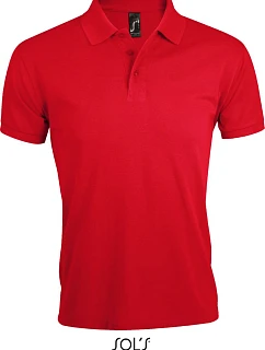 SOL'S Prime Men Pánské piqué polo z těžké bavlny 25.0571 red