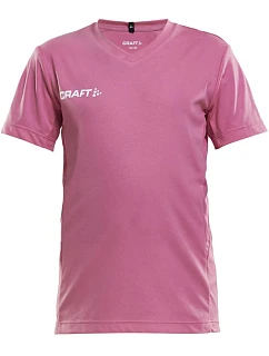 Craft Teamwear Squad Go Jersey Solid Jr Dětské sportovní tričko s výstřihem do V 82.5582 pop