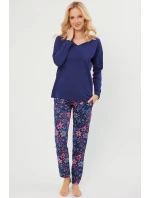 Italian Fashion Folk long length sp. barva:navy blue/print Italian Fashion Folk long length sp. barva:navy blue/print