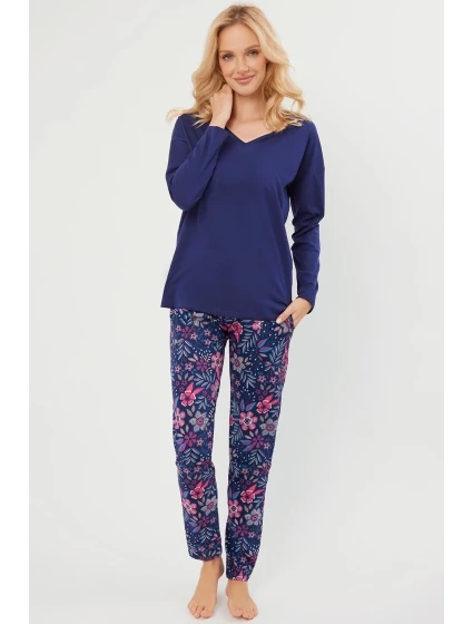 Italian Fashion Folk long length sp. barva:navy blue/print Italian Fashion Folk long length sp. barva:navy blue/print