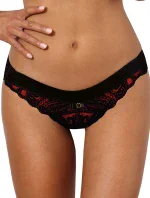 Tanga V-10048 černá/červená - Axami