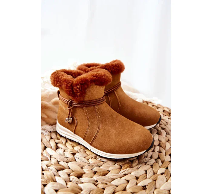 Children's Snow Boots With Fur Big Star BB374058BS Camel Children's Snow Boots With Fur Big Star BB374058BS Camel