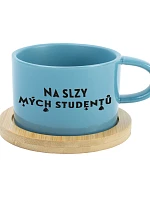 NA SLZY MÝCH STUDENTŮ - modrý hrníček makronka 200 ml