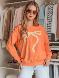 Dámská oversize mikina SOFTTIE oranžová FashionStreet BY1378
