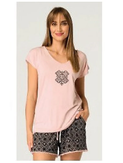 Pyžamo Key LNS 730 B26 cr/r S-XL dámské Pyžamo Key LNS 730 B26 cr/r S-XL dámské
