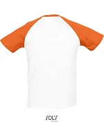 SOL'S Funky Pánské 2-barevné raglánové tričko 25.1190 white/orange SOL'S Funky Pánské 2-barevné raglánové tričko 25.1190 white/orange