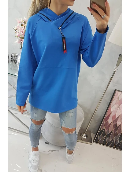 model 18745490 tunika s kapucí Oversize na zip - K-Fashion