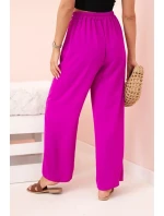 Kalhoty se širokými nohavicemi tmavě fialová Kalhoty se širokými nohavicemi tmavě fialová