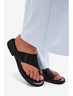 Kožené dámské žabky Vinceza 62307 Černé