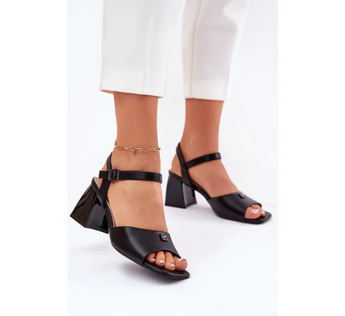 Sandály na podpatku model 213186 Step in style Sandály na podpatku model 213186 Step in style